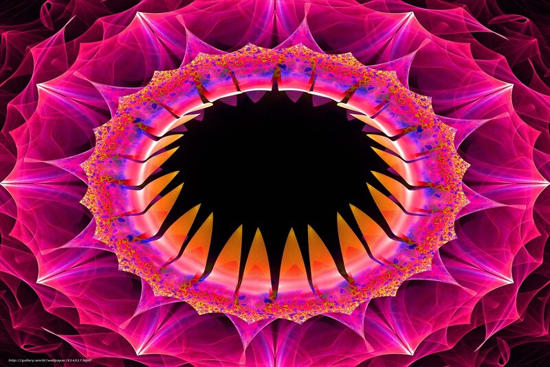 Fractal Mandala Pattern — Pink