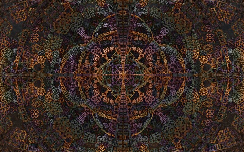 Fractal Mandala Pattern — Purple, Complex