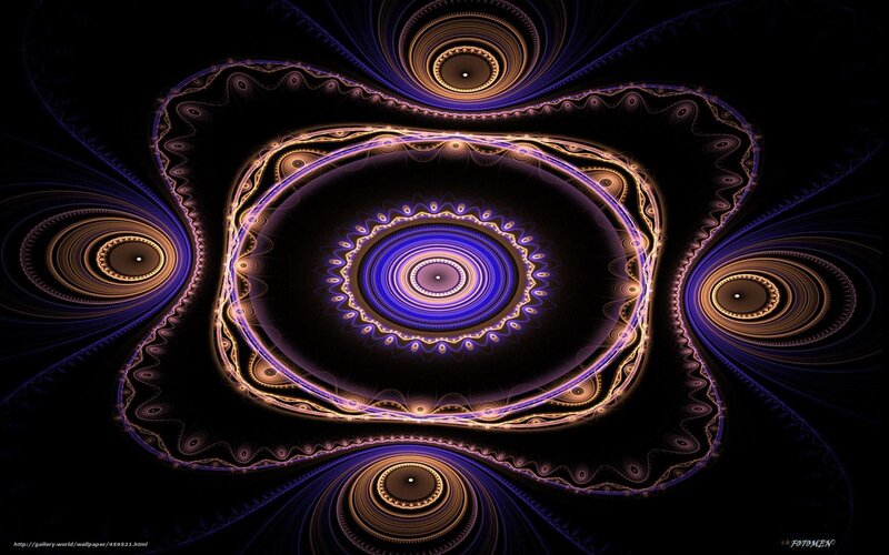 Fractal Mandala Pattern — Purple, Hypnotic, Digital Art, Circles, Spirals