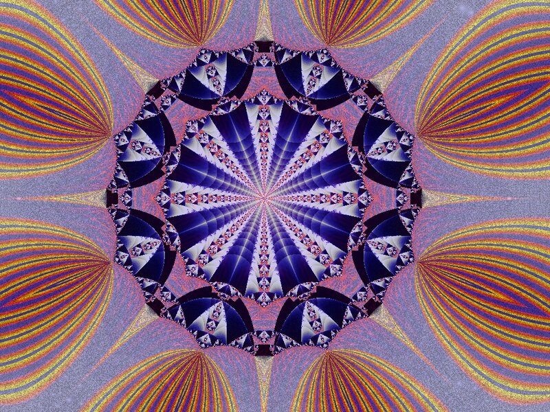 Fractal Mandala Pattern — Purple, Hypnotic, Digital Art, Symmetry