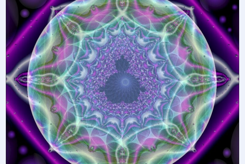 Fractal Mandala Pattern — Purple, Hypnotic, Digital Art