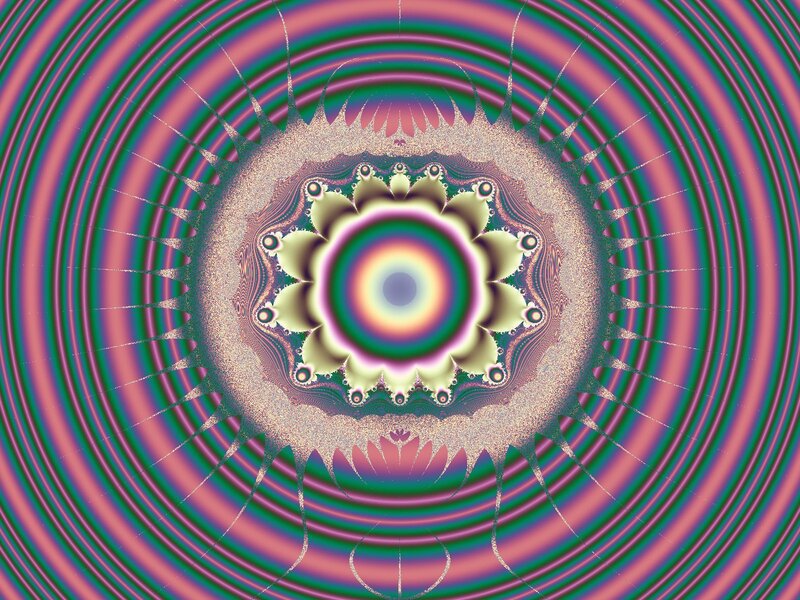 Fractal Mandala Pattern — Purple, Hypnotic