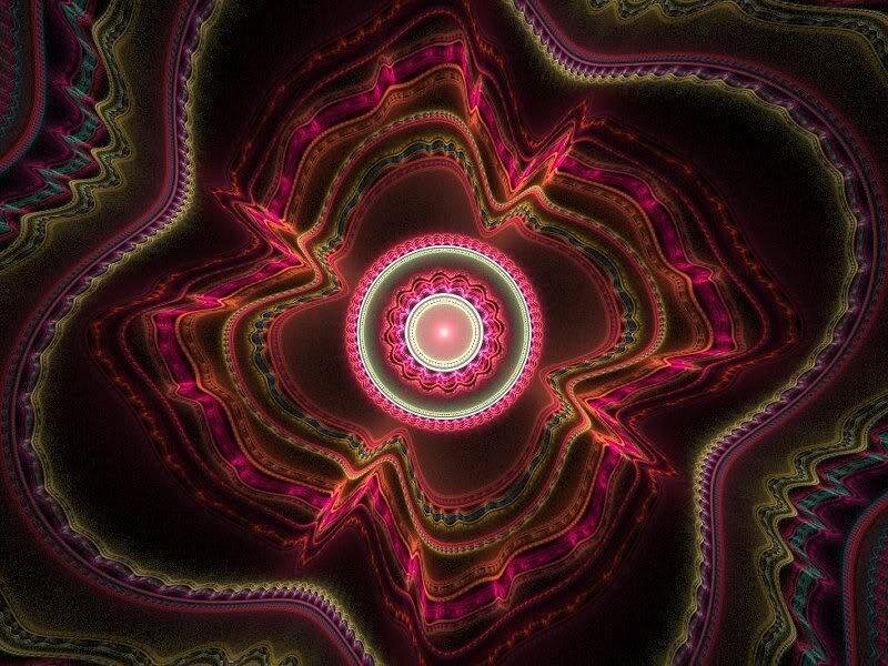 Fractal Mandala Pattern — Red