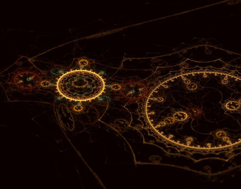 Fractal Mandala Patterns — Black