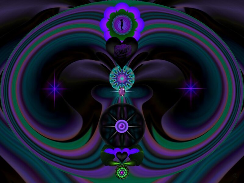 Fractal Mandala with Central Figure