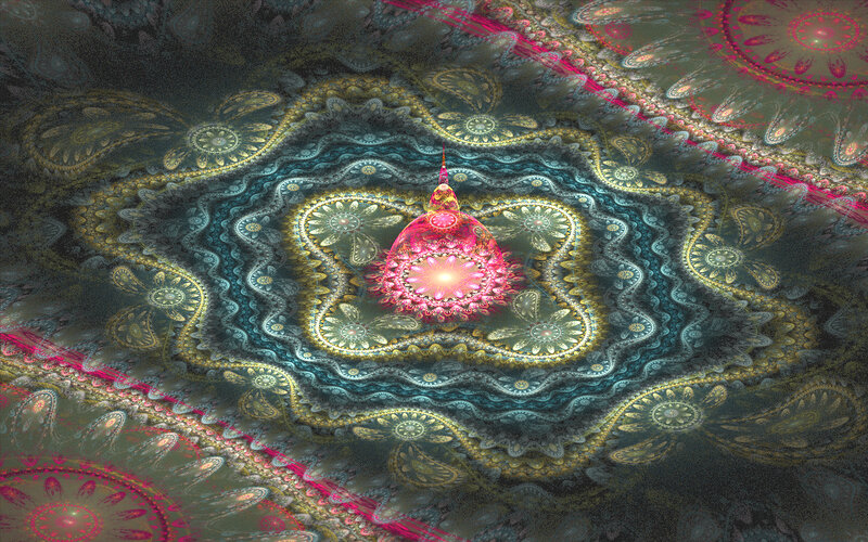 Fractal mandala with central light