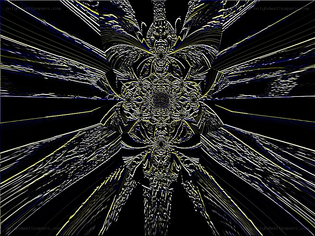 fractal mandala with light rays