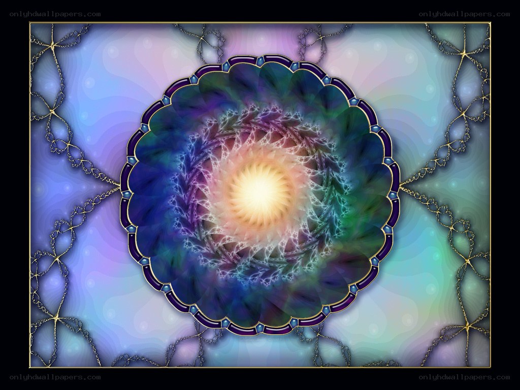 fractal mandala with radiant center