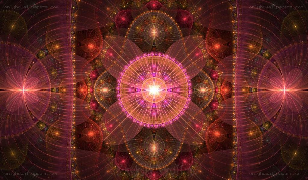 fractal mandala with radiant light