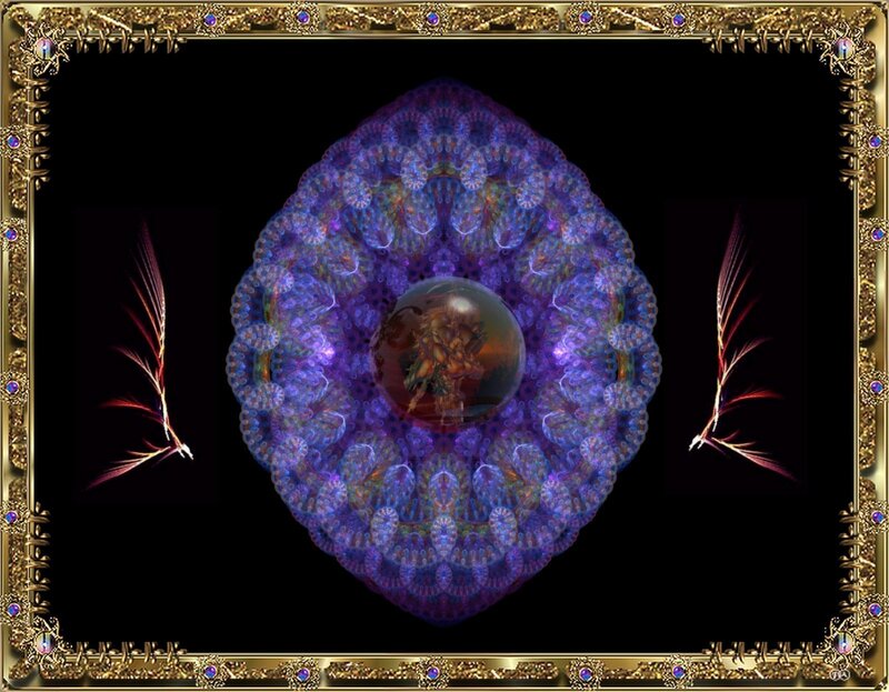 Fractal Mandala with Sphere