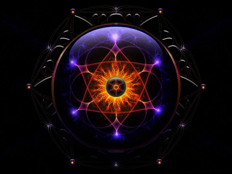 fractal mandala with star design