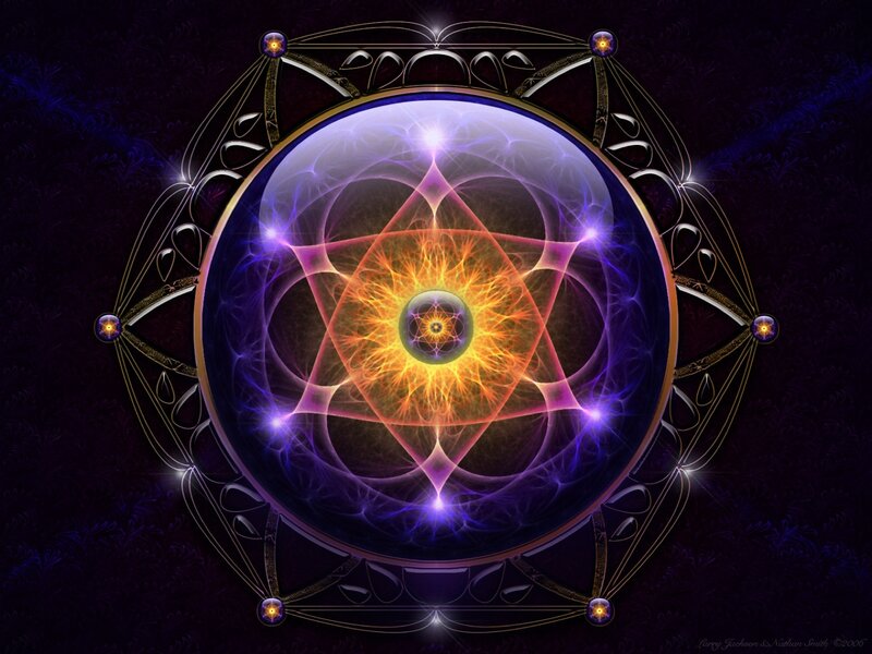 Fractal mandala with star design