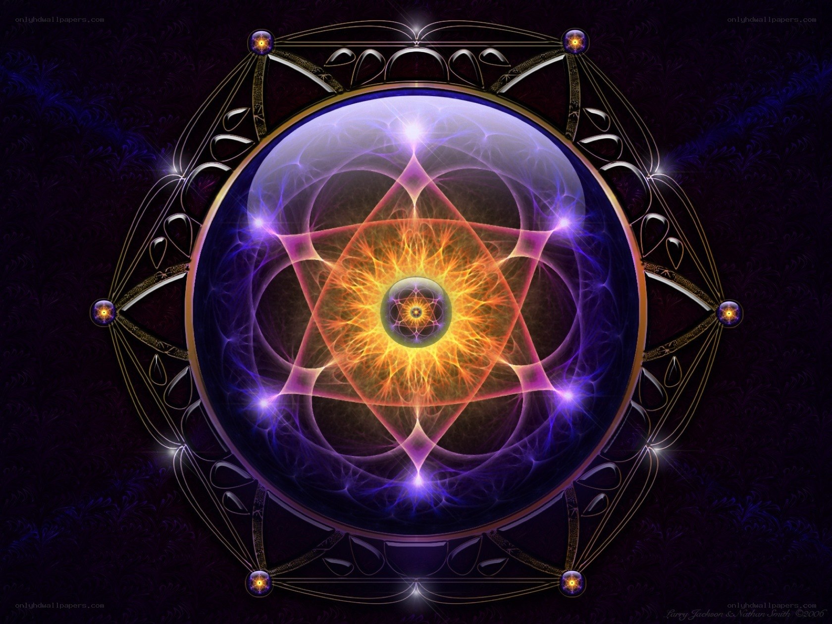 Fractal mandala with star design