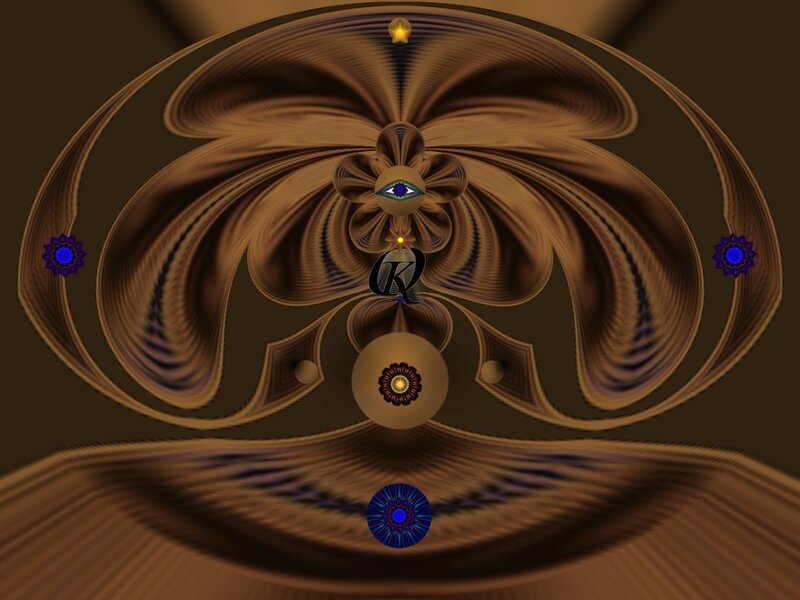 Fractal Mandala with Symbols