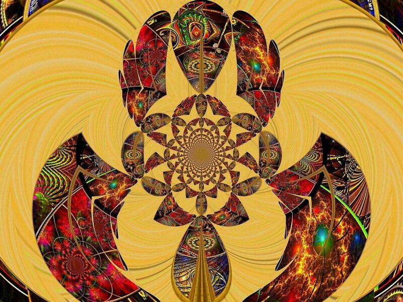 Fractal mandala with vibrant colors