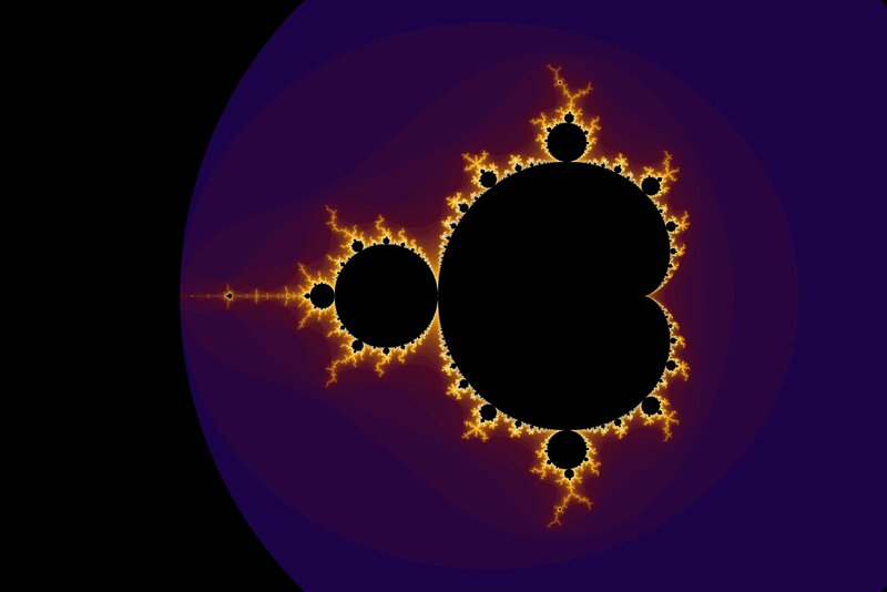 Fractal Mandelbrot Set — Purple, Dramatic