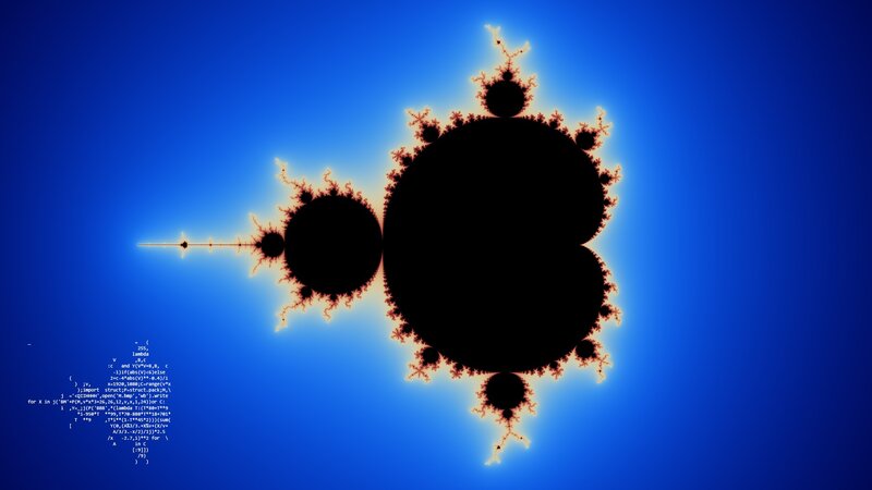 Fractal Mandelbrot set with code