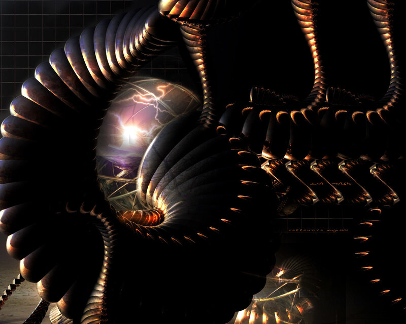 Fractal Mechanical Structure — Black