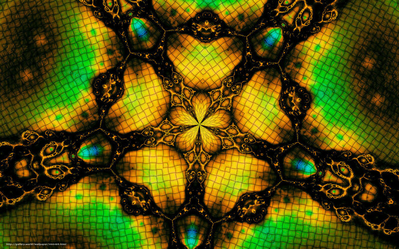 Fractal Mosaic Pattern — Green