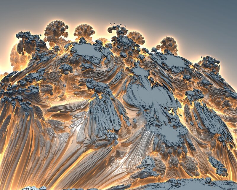 Fractal mountain landscape