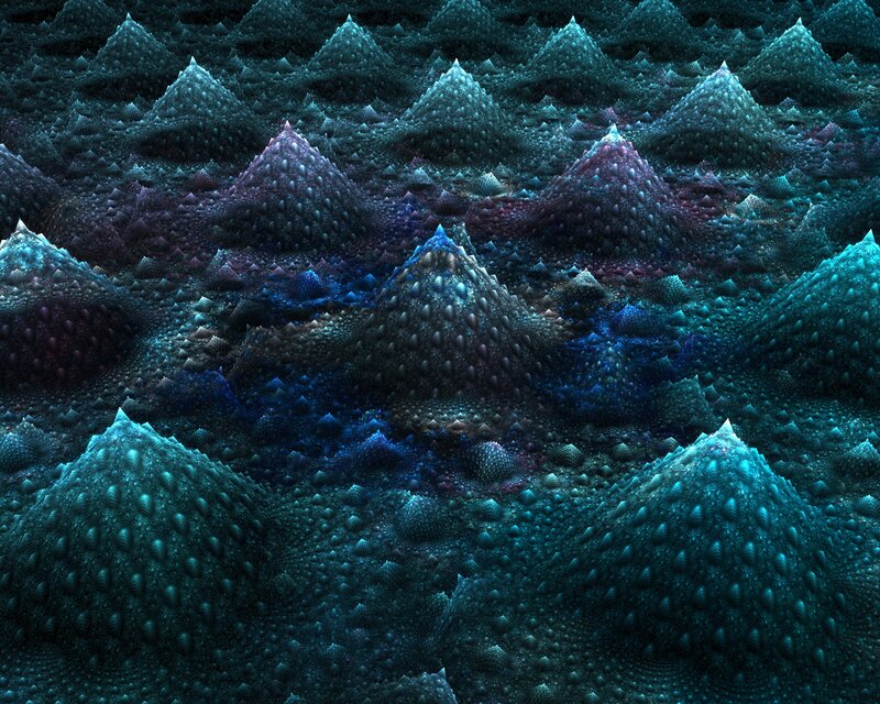 Fractal mountain landscape