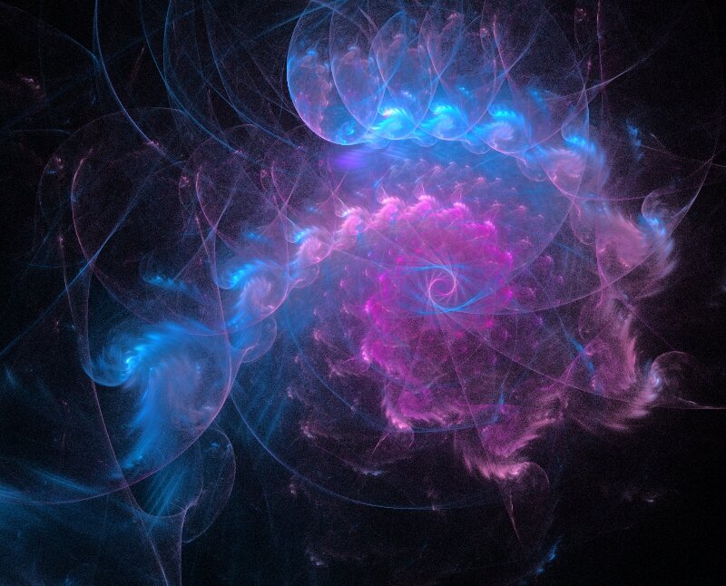 Fractal Nebula Formation — Blue