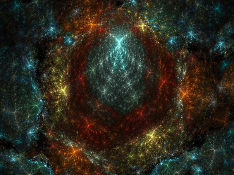 Fractal Nebula Pattern — Blue
