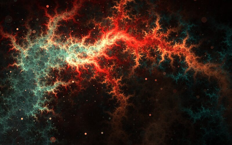 Fractal Nebula Pattern — Red