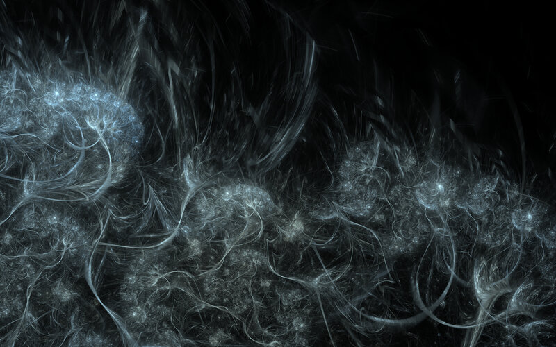 Fractal Nebula Patterns — Black