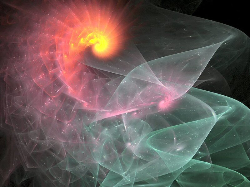 Fractal Nebula Swirl — Red