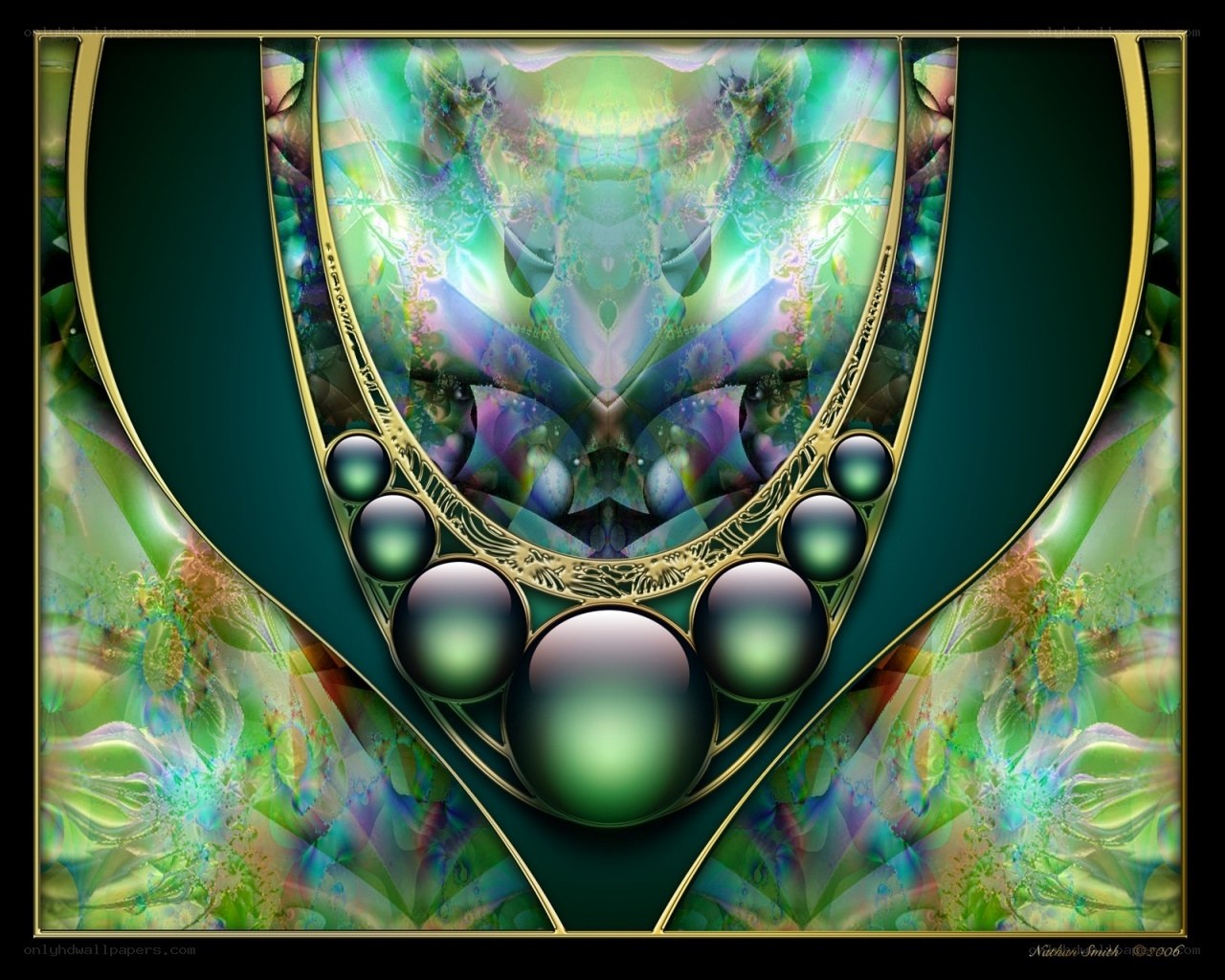 Fractal necklace art