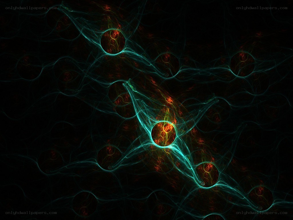 Fractal network of glowing nodes