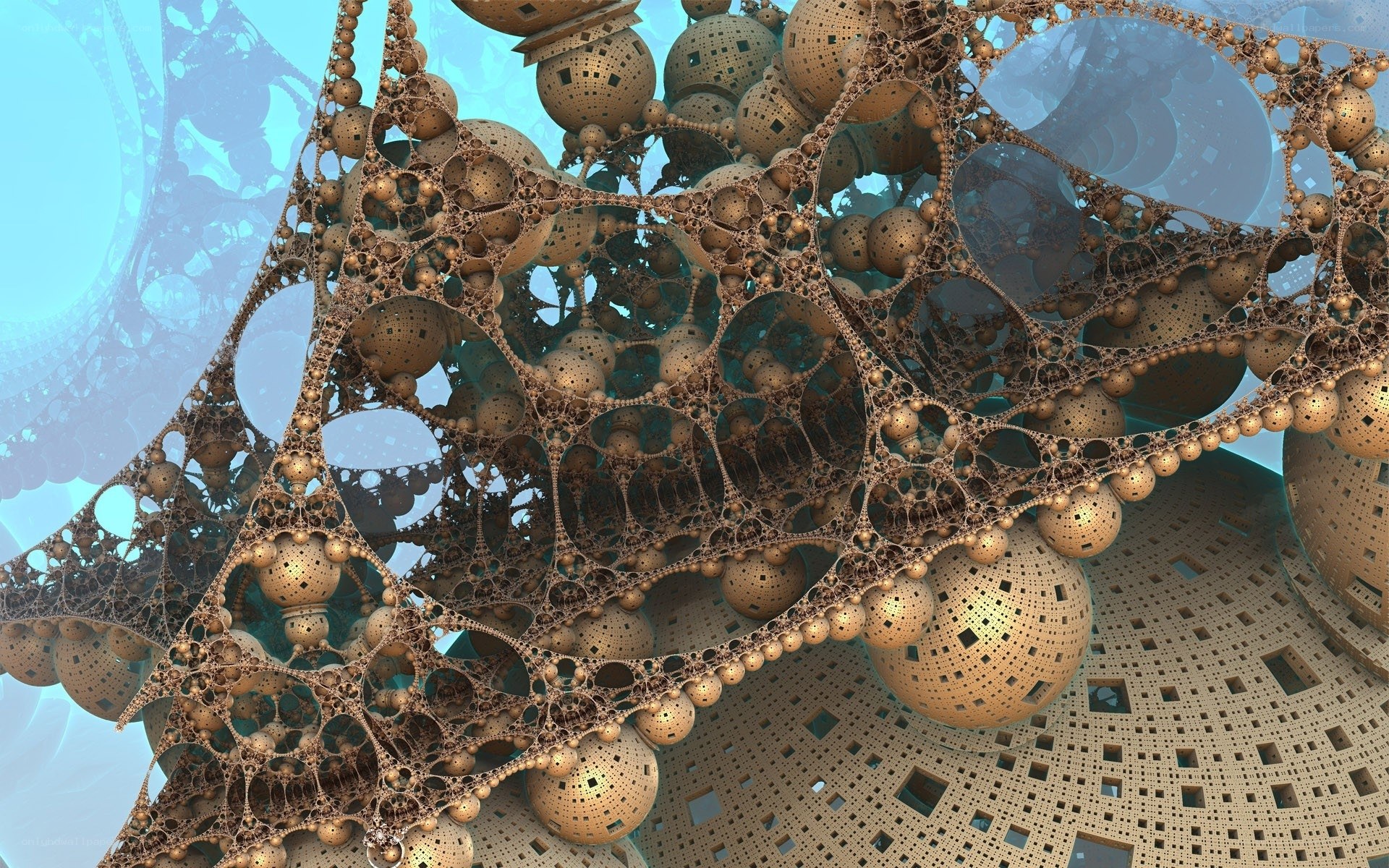 Fractal network of spheres