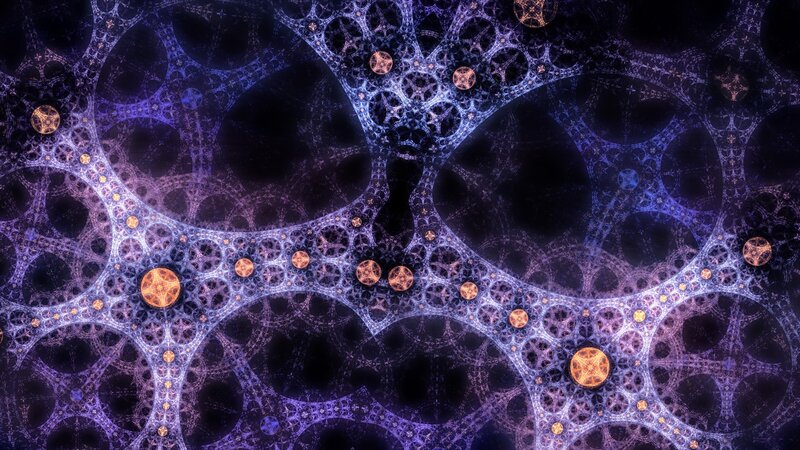 Fractal Network Pattern — Purple