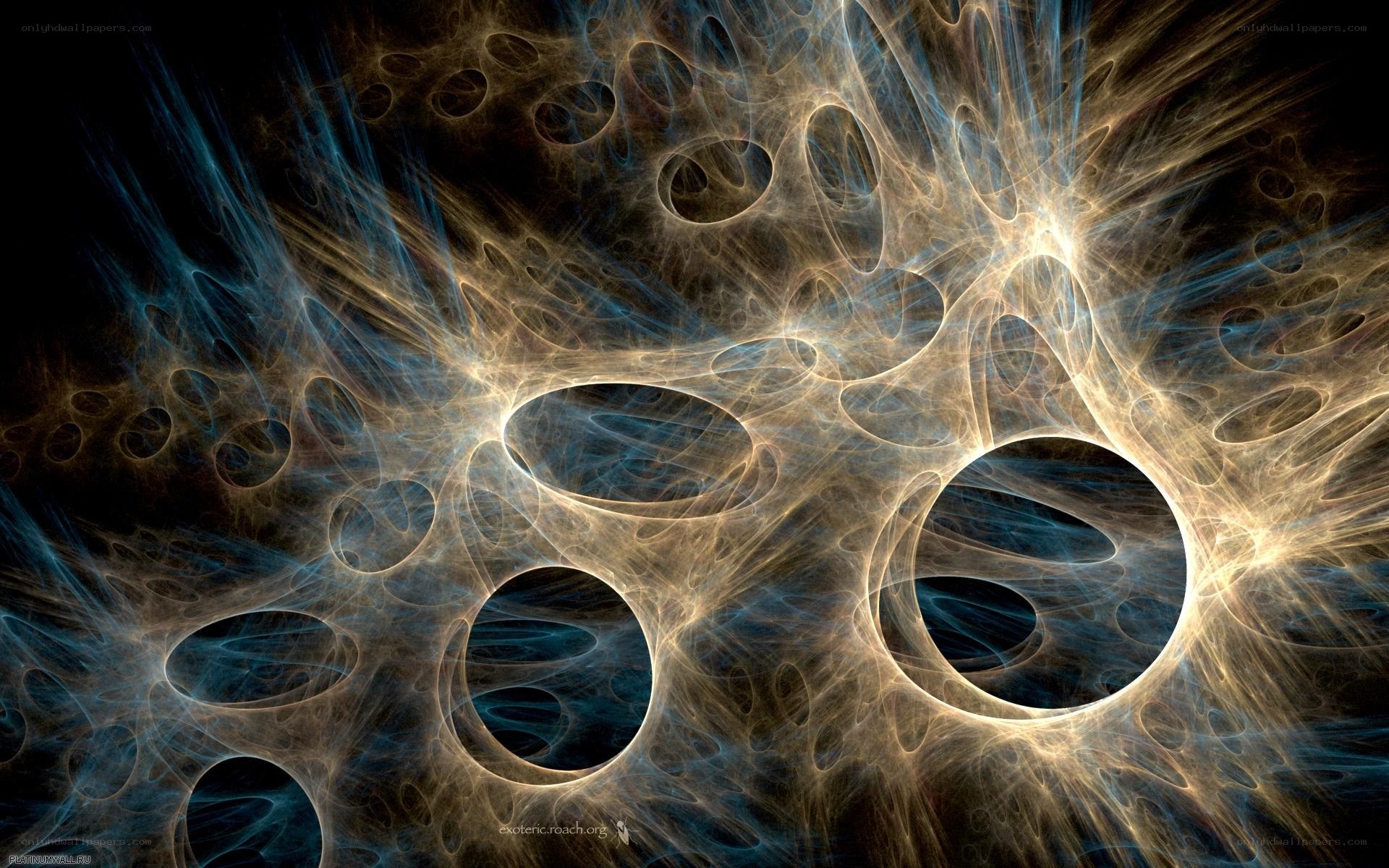 fractal network with glowing nodes