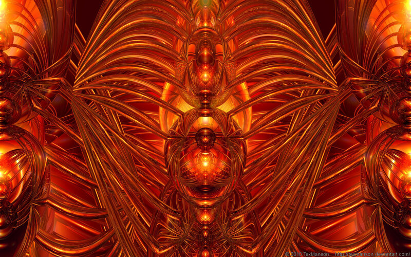 Fractal Orange Abstract