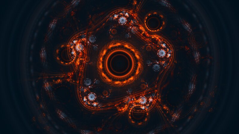 Fractal Orange Vortex — Mysterious