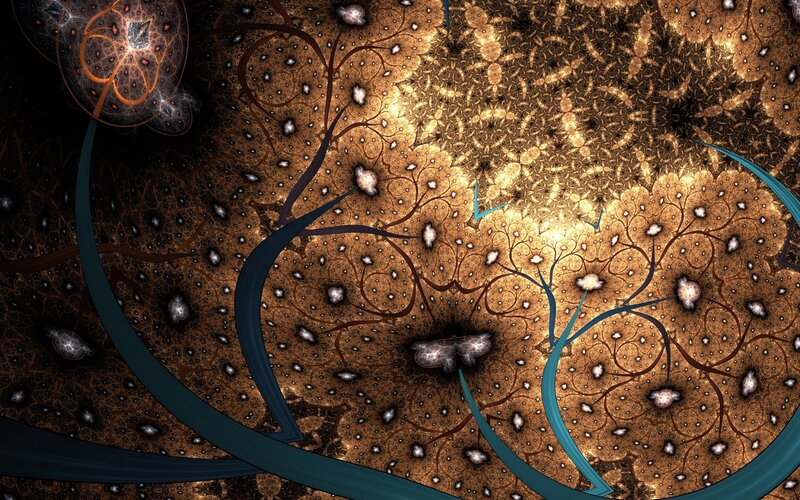Fractal Organic Pattern — Brown