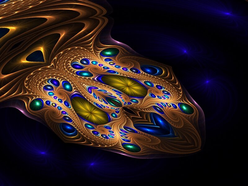 Fractal Organic Structure — Gold