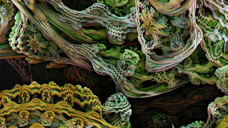 Fractal Organic Structure — Green, Complex