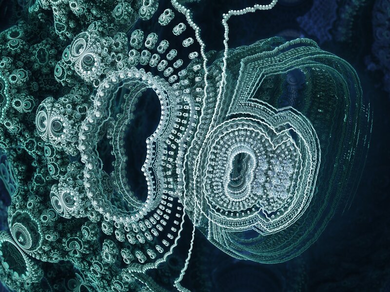 Fractal Organic Structures — Teal