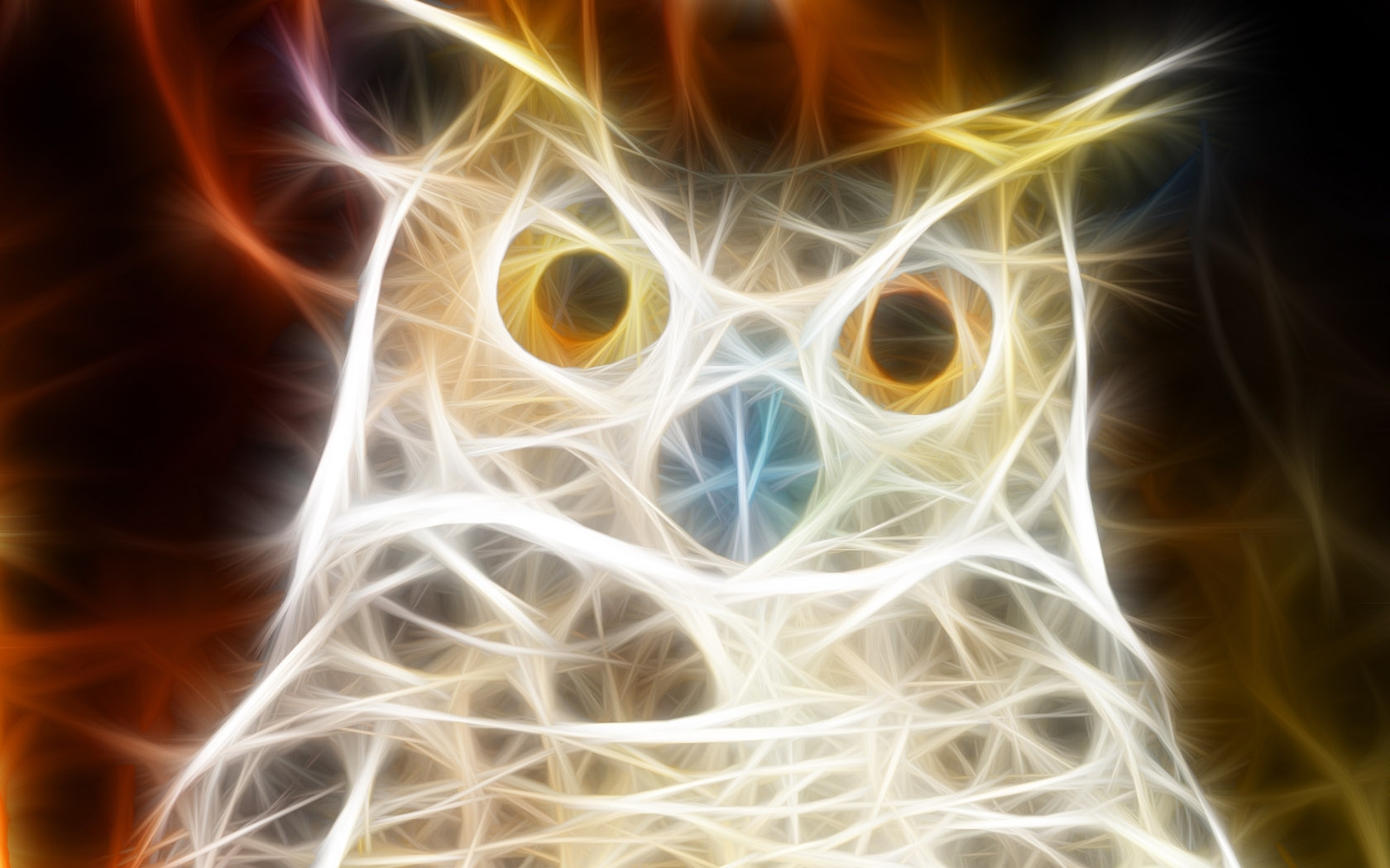fractal owl abstract art