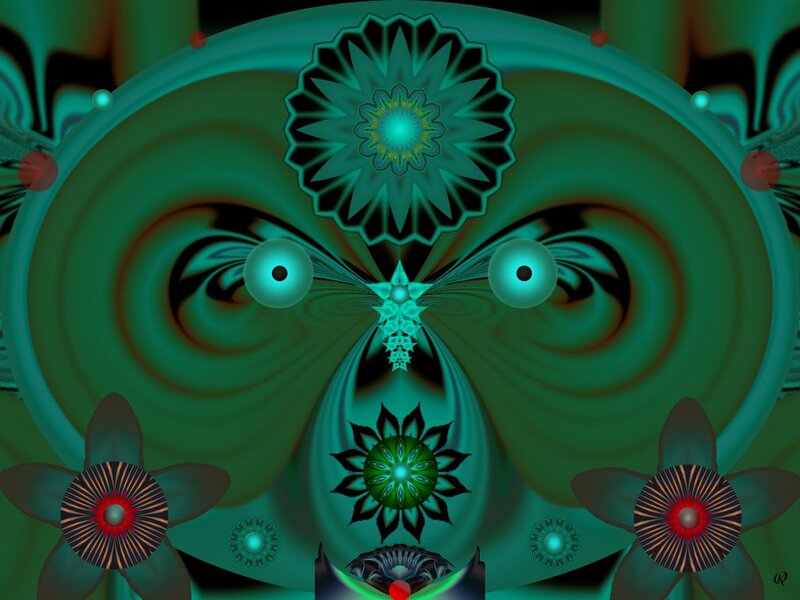 Fractal Owl Face