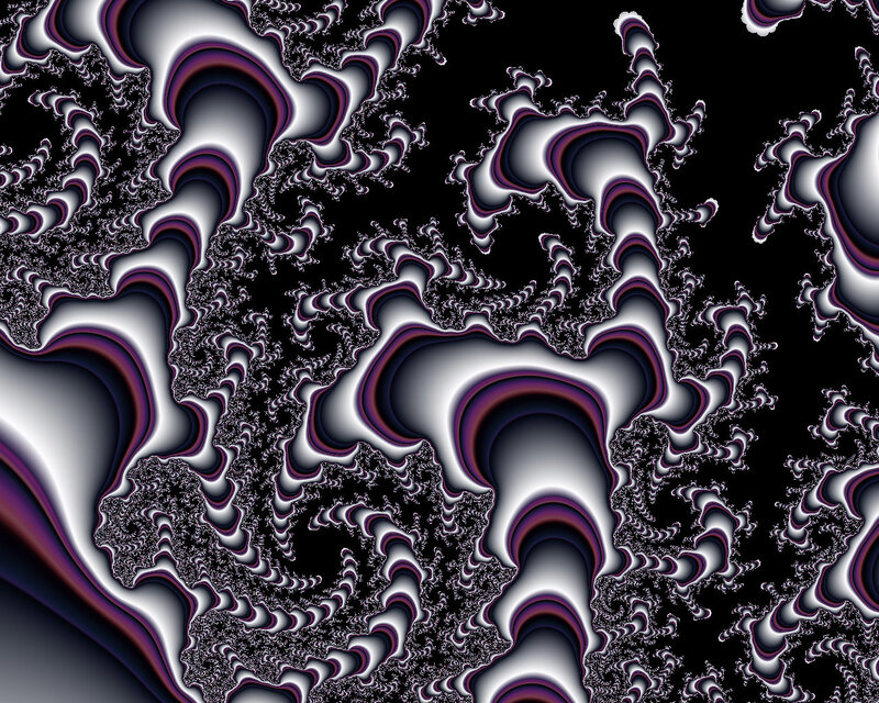 Fractal Pattern — Black, Hypnotic