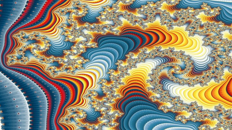 Fractal Pattern — Blue, Dynamic, Abstract