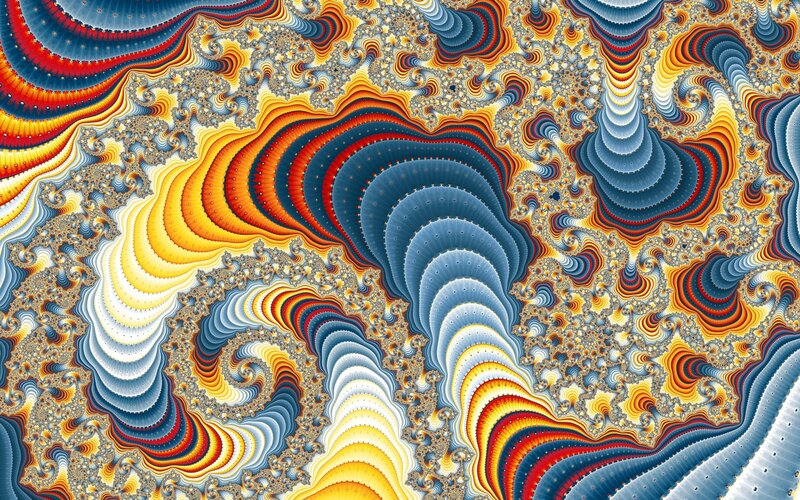 Fractal Pattern — Blue, Dynamic