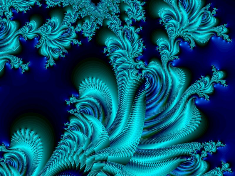 Fractal Pattern — Blue, Hypnotic, Digital Art