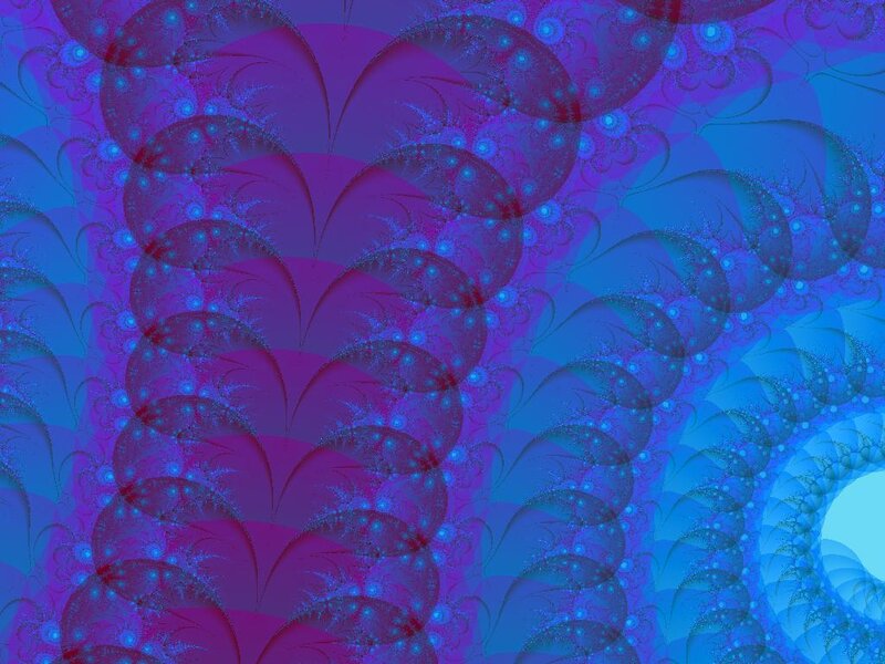 Fractal Pattern — Blue, Hypnotic