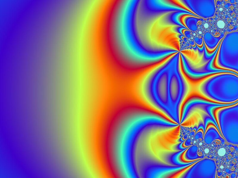 Fractal Pattern — Blue, Vibrant, Abstract, Colorful Swirls