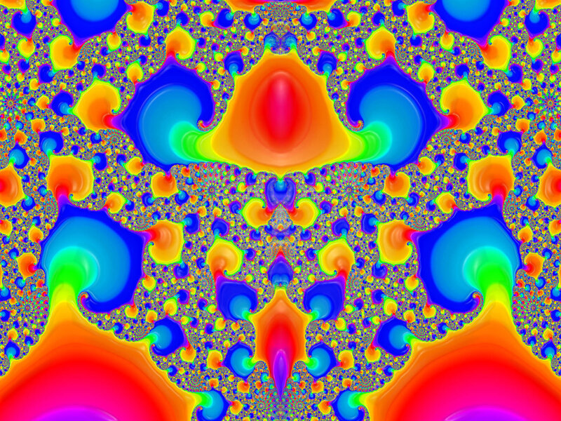 Fractal Pattern — Blue, Vibrant, Abstract, Colorful